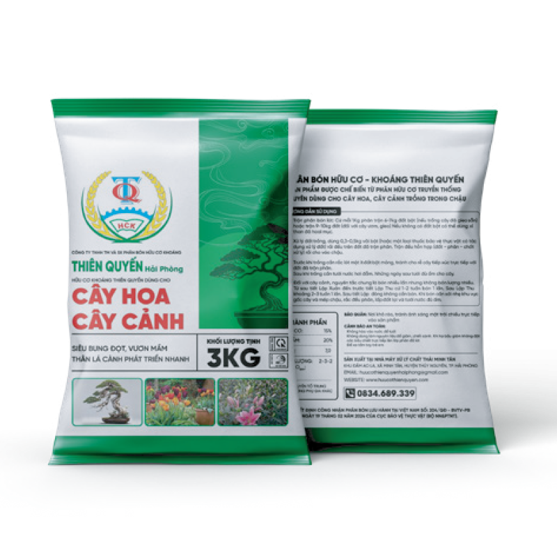 Phân bón Hữu Cơ Khoáng Thiên Quyến Dùng Cho Hoa Và Cây Cảnh